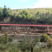The Lyell Highway section at Plenty Corners that recently suffered more flooding damage.