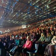 The crowd at the Silverdome for the Island Stampede