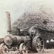 Ted Pearn’s threshing plant pictured at Cluan.