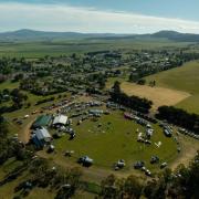 An aerial view of the Highlands Bushfest in 2024.