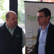 TasFarmers CEO Nathan Calman with Nationals Leader David Littleproud.