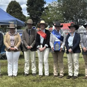 Andrew Raff, left, with entrants and winners of the Junior Paraders and Junior Judging competitions at the 120th Scottsdale Show