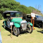 The 1912 Vulcan on display at the Lions Motor Show at Currie Harbour — one of the earliest cars ever brought to King Island.