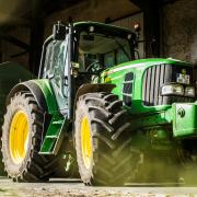 A tractor on a farm