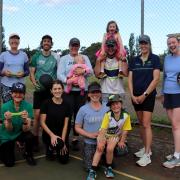 Richard Bell of Blackwood Creek, Hannah Cummins of Hagley, Judy Kilby of Westwood, Penny Hooper of Longford, Josie Beveridge of Bishopsbourne, Max Capponi of Geneva, Switzerland, Liz Groenewold of Westbury with Poppy, 18 months, Katherine Temple of Hadspen, Patrick Groenewold of Westbury with Livvie Heard, 4, of Cressy, Active Farmers trainer Jennifer Archer of Quamby Plains, Lily Nells of Westbury, Margot Heard of Cressy and William Heard, 6, of Cressy.
