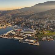 An artist's impression of what the proposed AFL stadium could look like.