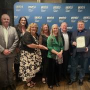 Councillor Steve McQueeney, Kirsty Grice, Sandra Woods, Tanya Dalton, Councillor Angela Knott, General Manager Blake Repine, Mayor Rod Macdonald, LGAT President Mayor Mick Tucker
