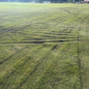 Truck damage to Gunn Oval