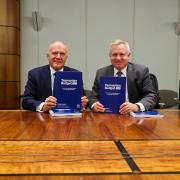 Treasurer Eric Abetz and Premier Jeremy Rockliff