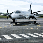 A Rex aircraft landing King Island Airport