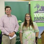 winner of 2025 Competition Andrew Marshall with Amber Bramich, Rural Youth State President.