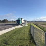 The new truck rest area at Westbury