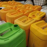 Empty chemical drums