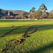 The damage at Tynwald Park