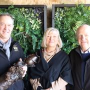 Matthew and John Pooley with the Tasmanian Vineyard of the Year trophy