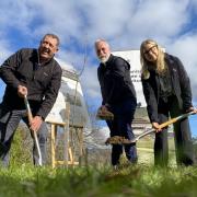 Primary Industries minister Gavin Pearce, TIA director Professor Mike Rose, Angela is the UTAS Pro Vice-Chancellor, College of Sciences and Engineering Angela Castles.