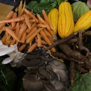 Local produce used in the five-course menu.