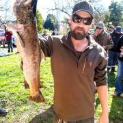 Kevin Nettlefold with his 2.284 kg brown trout that won the senior male heaviest trout award at last weekend's Derwent River Interclub Challenge hosted by the New Norfolk Licensed Anglers Association.