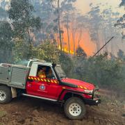 Volunteer fireys at work