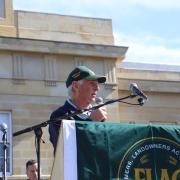 Lindsay White at the FLAG rally.