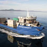 Bass Strait Freight’s Matthew Flinders IV, which is being prepared for expanded livestock operations as the company develops its new Victorian freight base at Port Anthony.