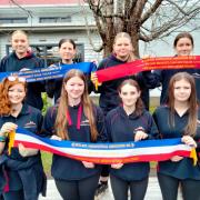 Sheffield School students after winning the School Merino Challenge