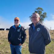 SSAA Farmer Assist National Coordinator Matthew Godson (right) with SSAA Tasmania’s Donald Riddell.