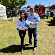Primary Industries Minister Jane Howlett with Liberal member for Lyons Mark Shelton at the Longford show.