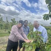 Ian and Jake Newnham with Peter Cornish