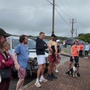Olympic runner and local Stewart McSweyn joined the KI Run Club for a morning run of the circuit