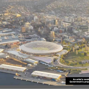 The proposed new Macquarie Point Stadium