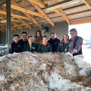 Education Minister Jo Palmer with Campbell Town District High School staff and students