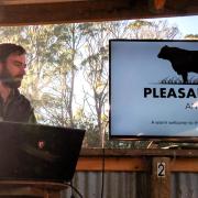Cody Best addressing delegates to Pleasant Vale which has seen his Angus herd grow from 90 to 150 head since the untimely death of his father