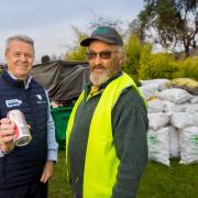 TasRecycle CEO Ken Roughley with Derwent Valley Tidy Towns secretary Tim Morris